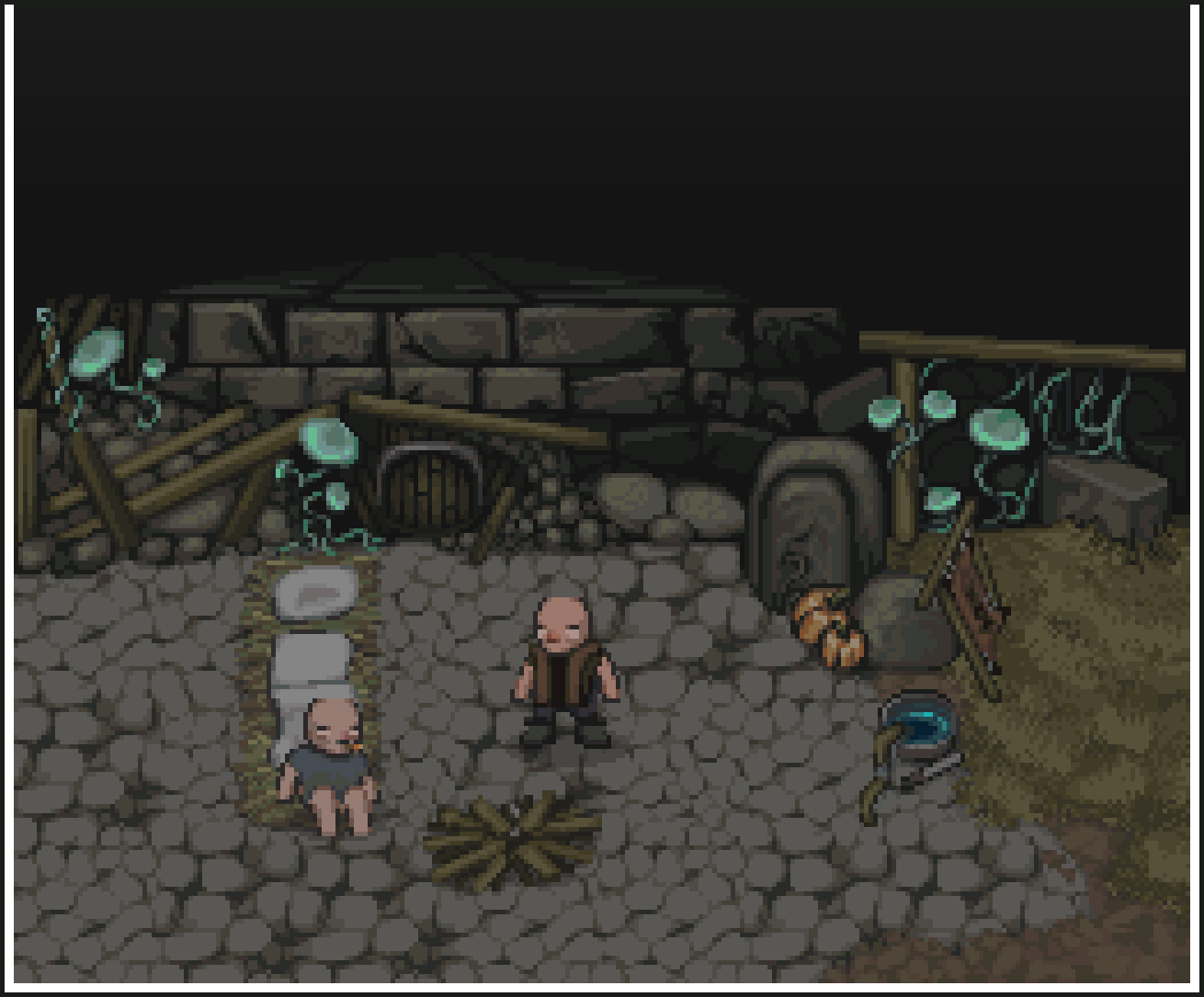 Dungeon of glowing mushrooms